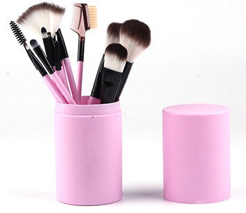 12pcs Makeup Brush Set with Barrel Box – Stylish Cosmetic Brushes Kit