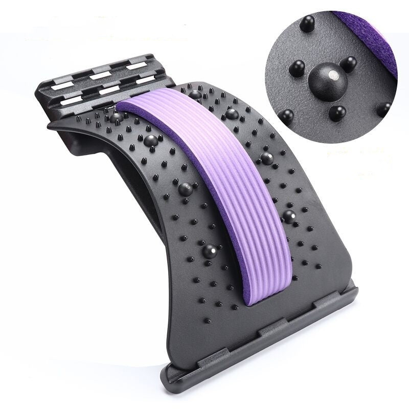 Magnetic Back Stretcher & Lumbar Massager Adjustable Spine Support Pain Relief Device
