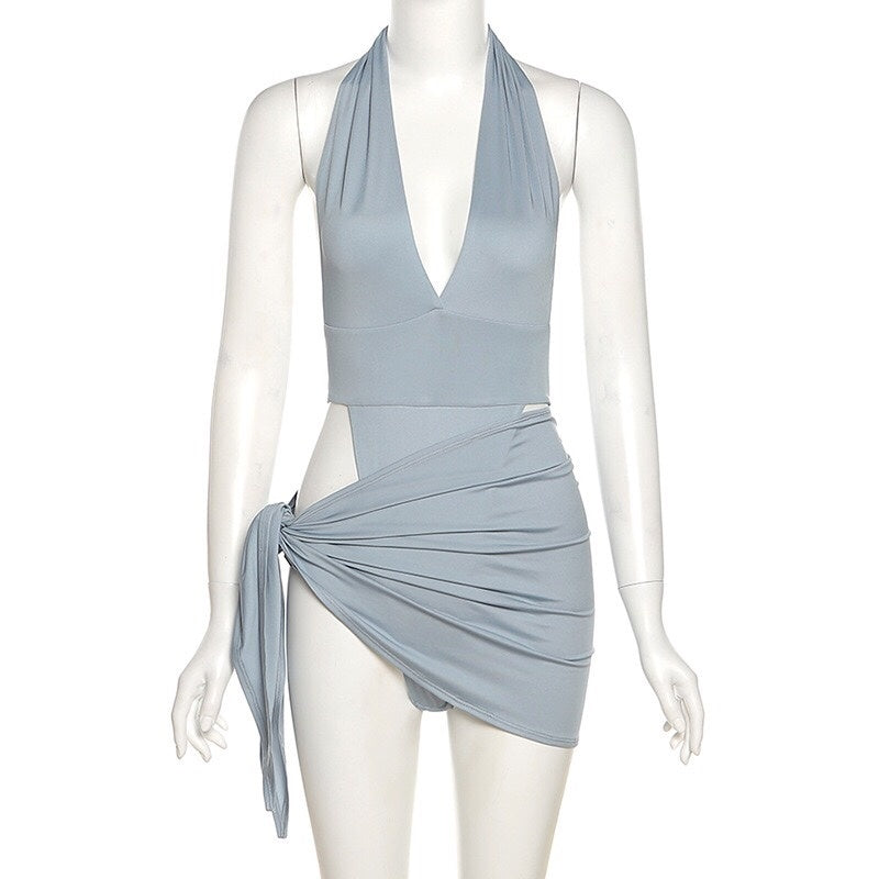 Women’s Casual Two-Piece Swimsuit Versatile Sleeveless Swimwear