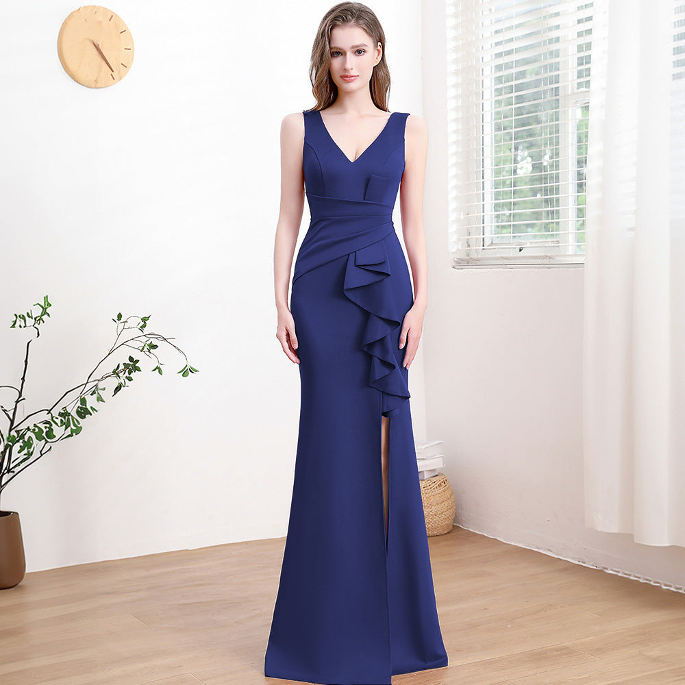 Sleeveless Mid-Waist Polyester Dress with Zipper – Multi-Color, S to XXL