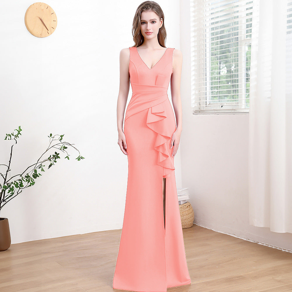 Sleeveless Mid-Waist Polyester Dress with Zipper – Multi-Color, S to XXL