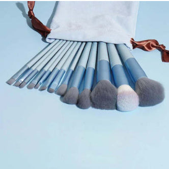13-Piece Professional Makeup Brush Set with Storage Bag – Soft Synthetic Fiber