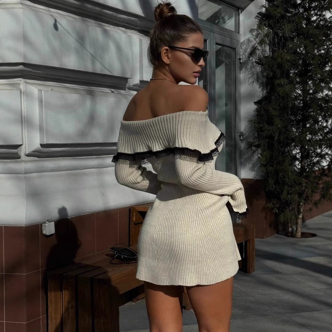 High Waist Spliced Mini Dress – Street Fashion Style for Women