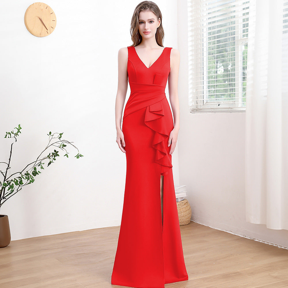Sleeveless Mid-Waist Polyester Dress with Zipper – Multi-Color, S to XXL