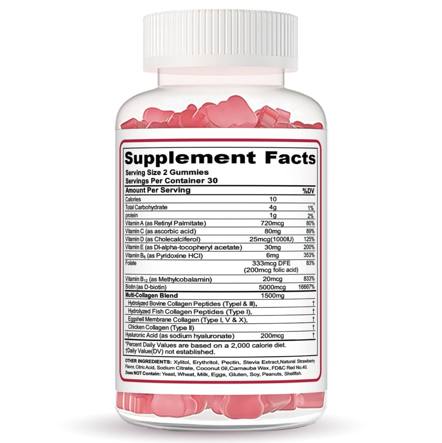 Collagen Peptide Gummies – Skin, Hair & Joint Support