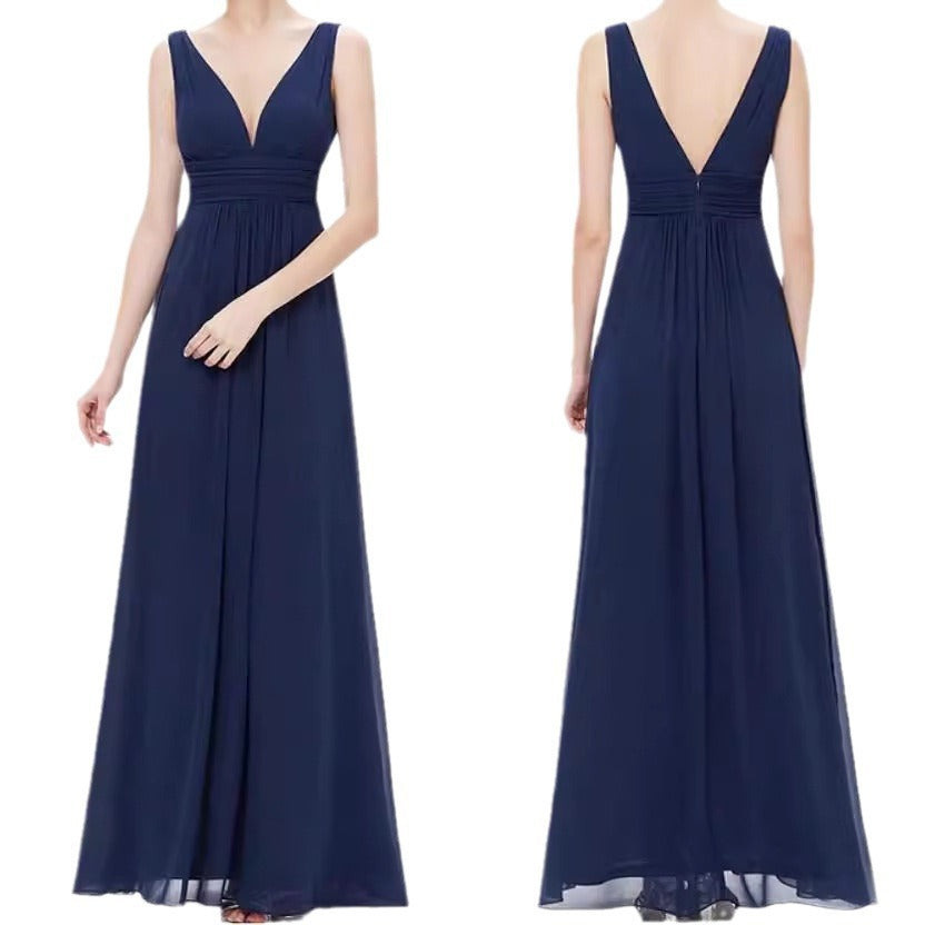 High Waist Long Evening Dress – Polyester – US2 to US26W – Multiple Colors