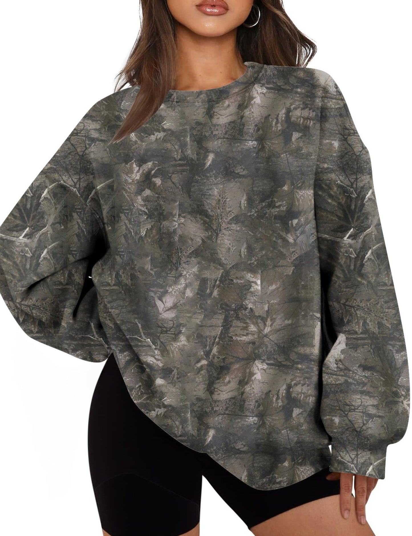 Women’s 3D Effect Pullover Polyester Long Sleeve Casual Top