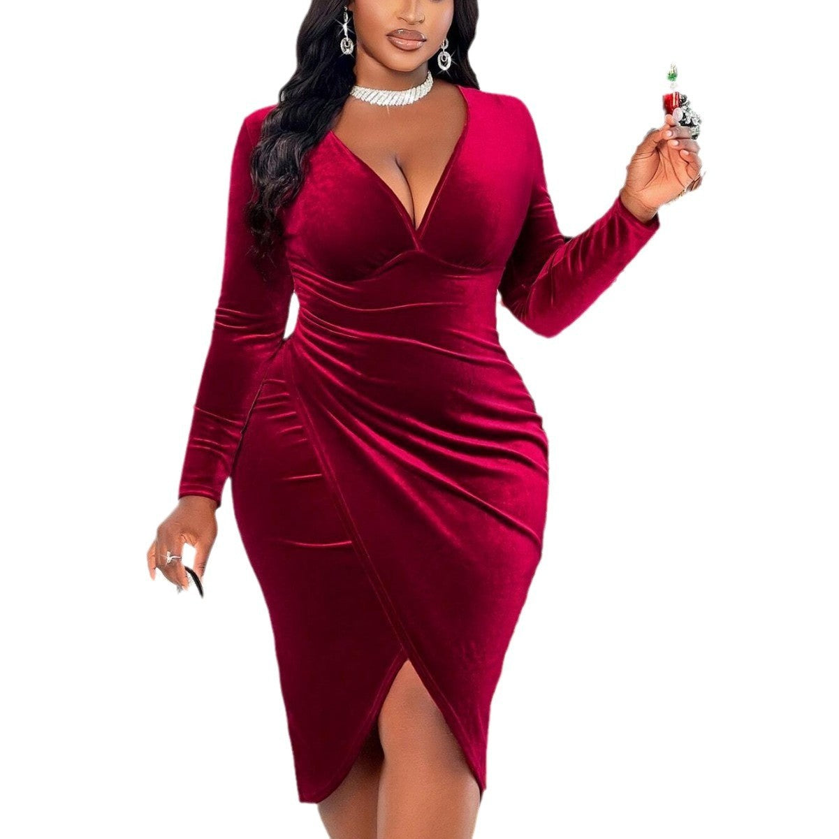 Modern Fashion Solid Color Dress for Women
