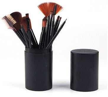 12pcs Makeup Brush Set with Barrel Box – Stylish Cosmetic Brushes Kit