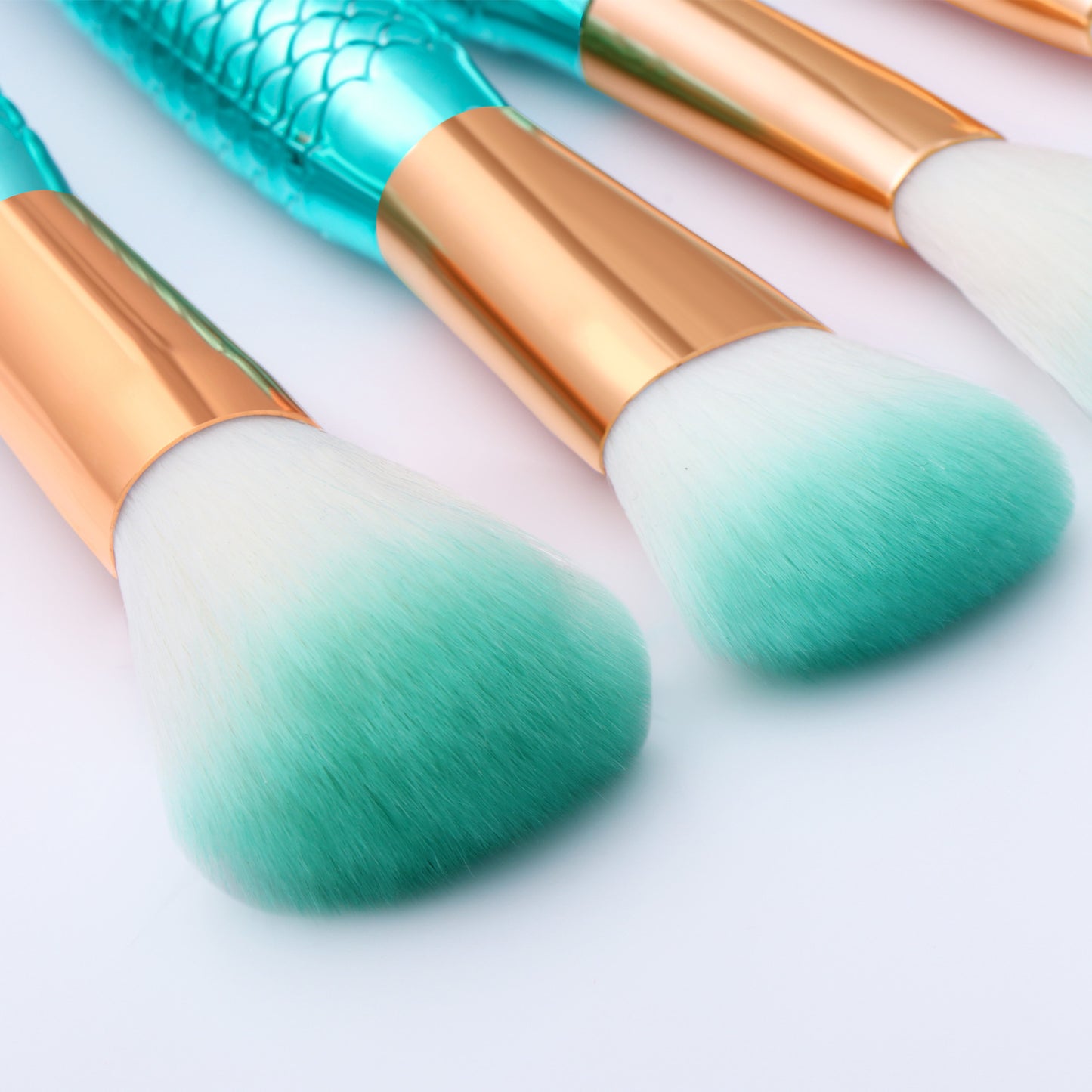 Mermaid Shaped Makeup Brush Set – 11pcs Cosmetic Brushes Kit