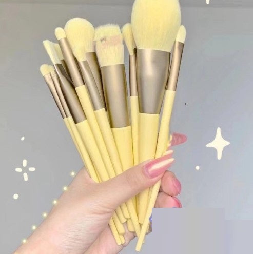 13-Piece Professional Makeup Brush Set with Storage Bag – Soft Synthetic Fiber
