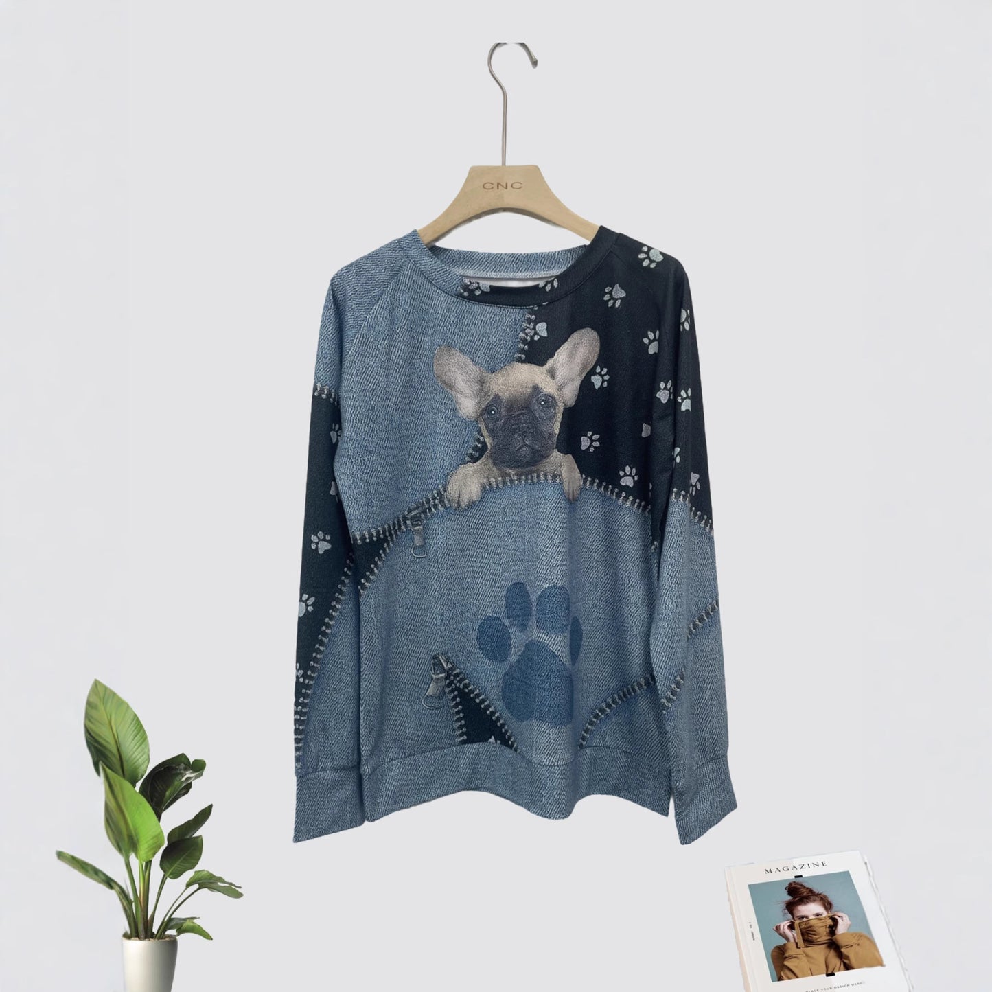 Christmas Casual Pullover Polyester Long Sleeve Sweater