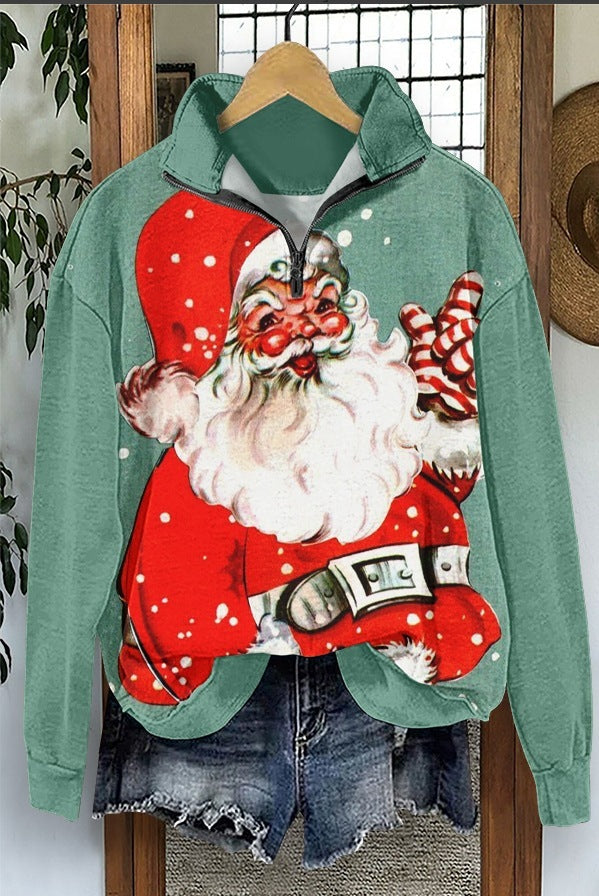Women’s 3D Urban Style Pullover Long Sleeve Polyester Sweatshirt
