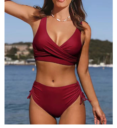 Women’s Solid Color Bikini Set – Sports & Fitness Swimwear