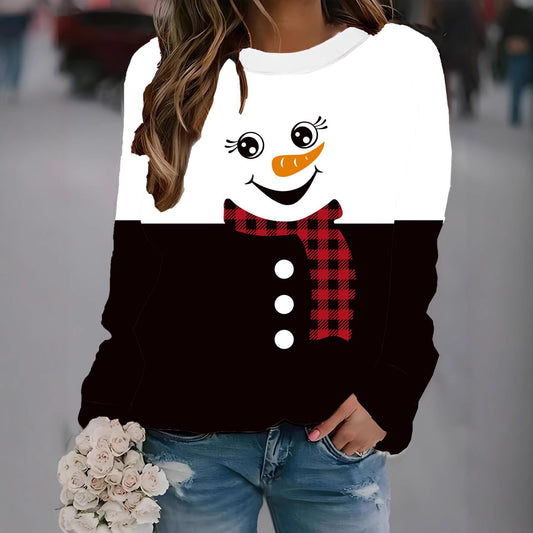 Christmas 3D Print Pullover – Raglan Sleeve Polyester Sweater