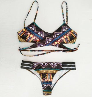 Women’s Sexy Durable Bikini Set – High Elastic Nylon Swimwear with Chest Pad