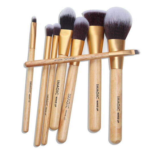 Get flawless makeup with this 8-piece professional brush set. Soft fibers, durable handles, and multi-purpose design make it perfect for foundation, eyeshadow, blush, concealer, brows, and lips