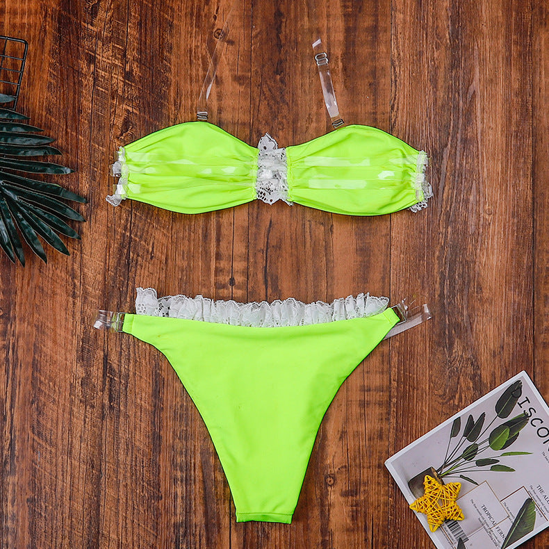 Women’s Sexy Solid Color Swimsuit – Nylon One-Piece Swimwear