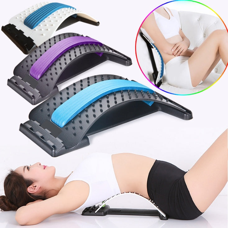 Magnetic Back Stretcher & Lumbar Massager Adjustable Spine Support Pain Relief Device
