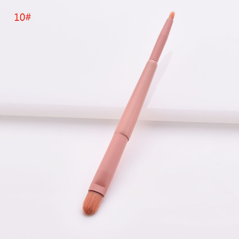 10-Piece Professional Makeup Brush Set High-End Wooden Handle & Nylon Bristles