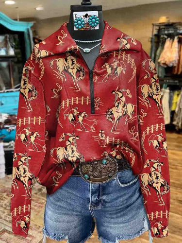 Women’s 3D Urban Style Pullover Long Sleeve Polyester Sweatshirt