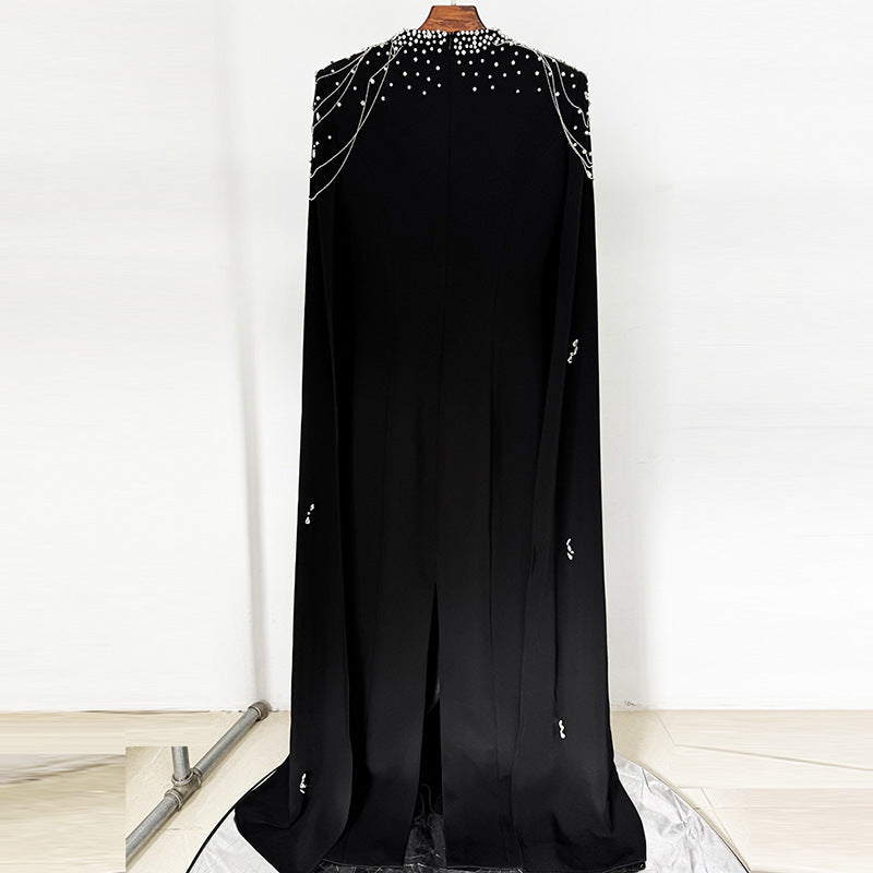 Long Cotton Diamond Dress – Black / White / Red, S to XXXL