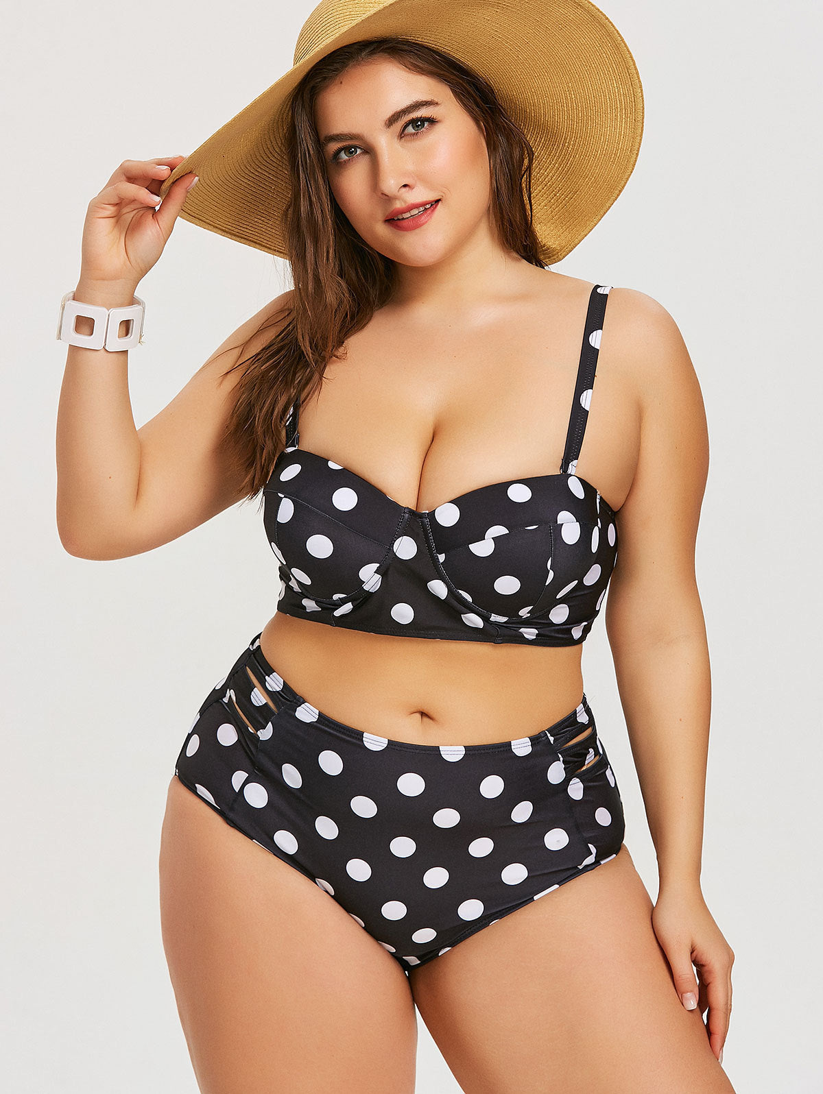 Women’s Plus Size Retro Two-Piece Set Short Sleeve Top & Shorts