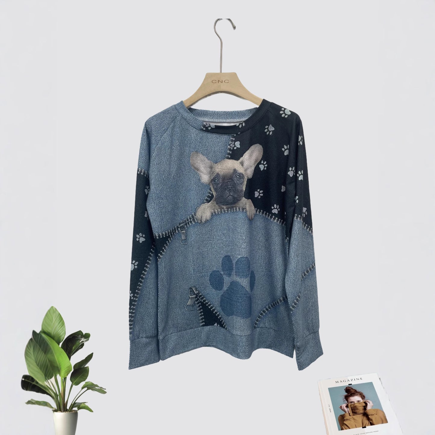 Christmas Casual Pullover Polyester Long Sleeve Sweater