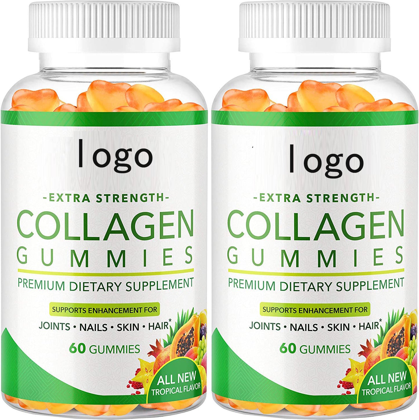 Collagen Peptide Gummies – Beauty & Wellness Soft Candy (60 Gummies)
