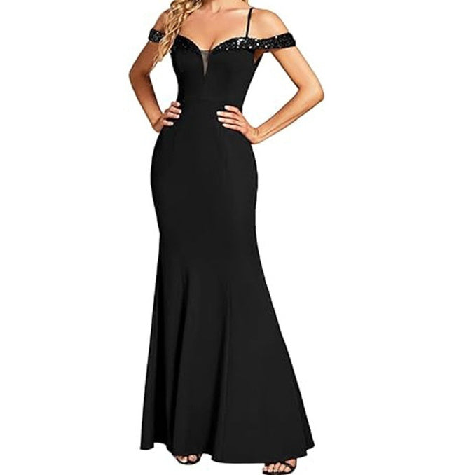 Elegant Short Sleeve Wedding Dress – Wine Red, Black & Navy Blue – US2–US26W