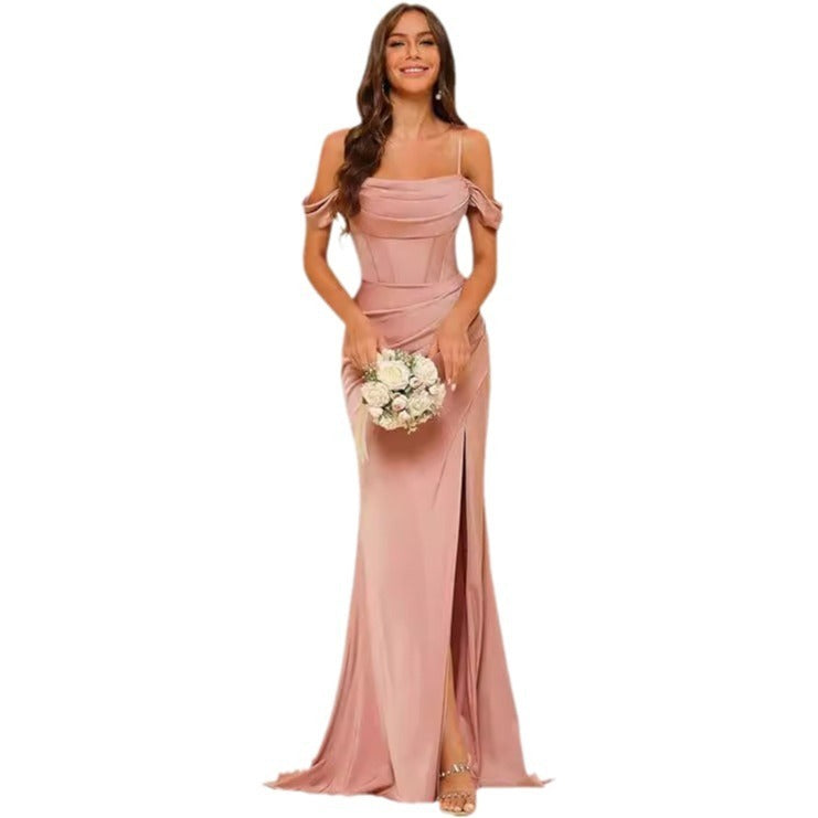 Elegant Sleeveless Wedding & Bridesmaid Long Dress