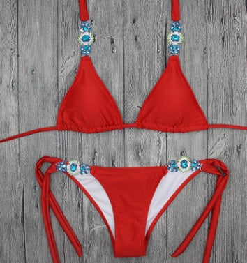 Women’s Sexy Solid Color Bikini – European & American Swimwear