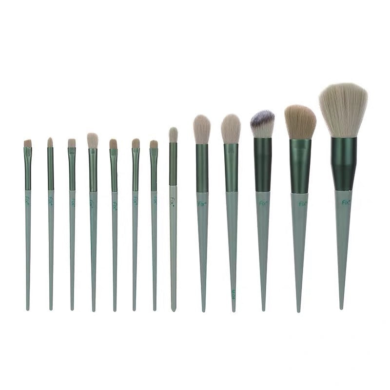 13-Piece Professional Makeup Brush Set with Storage Bag – Soft Synthetic Fiber