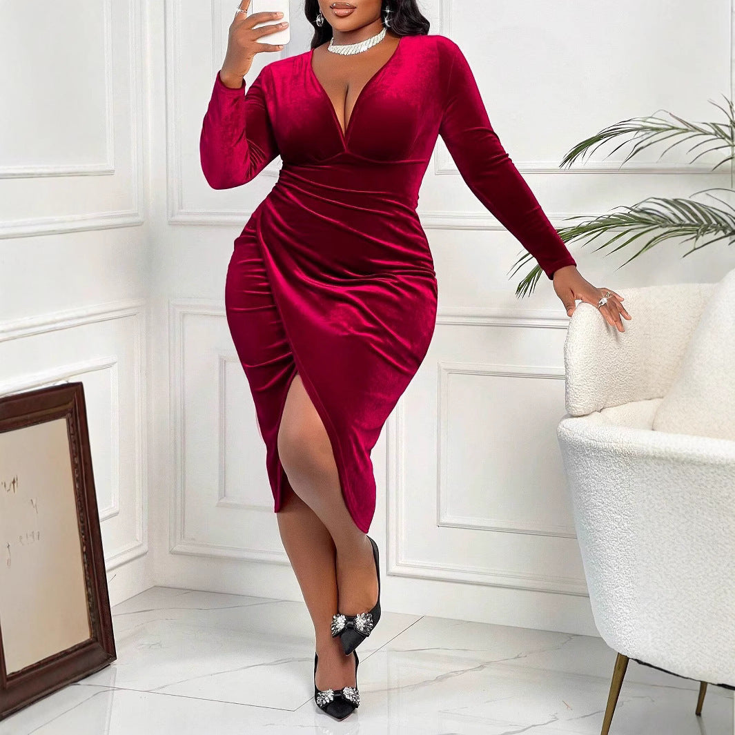 Modern Fashion Solid Color Dress for Women