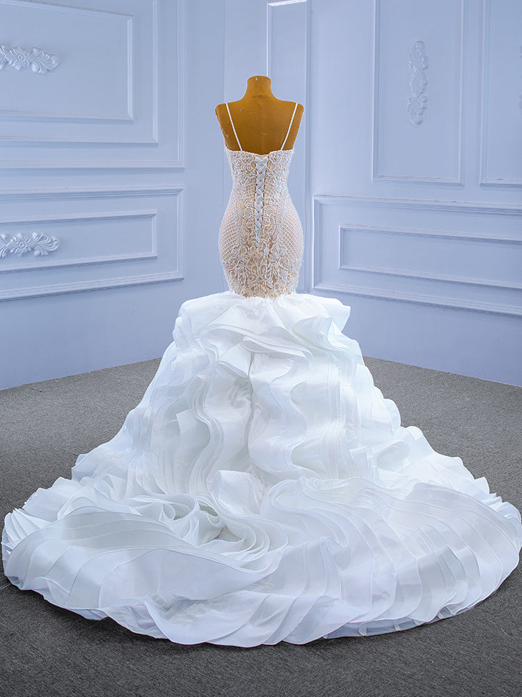 Women's Elegant Sleeveless Deep V-Neck Beaded Gown – High Waist Long Formal Dress