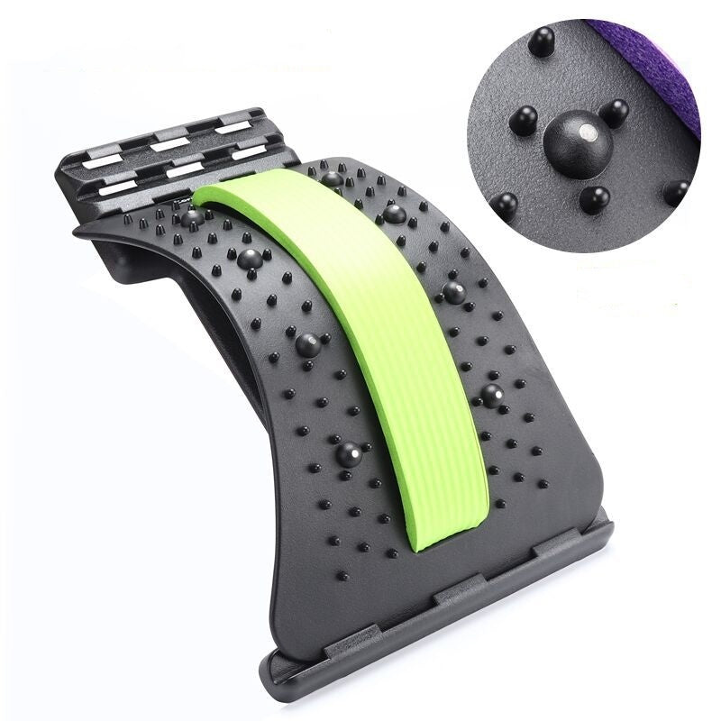 Magnetic Back Stretcher & Lumbar Massager Adjustable Spine Support Pain Relief Device