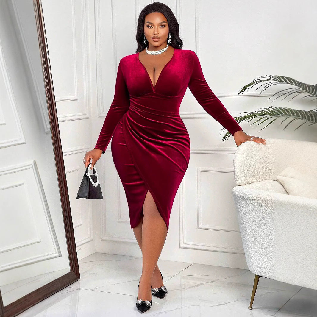 Modern Fashion Solid Color Dress for Women
