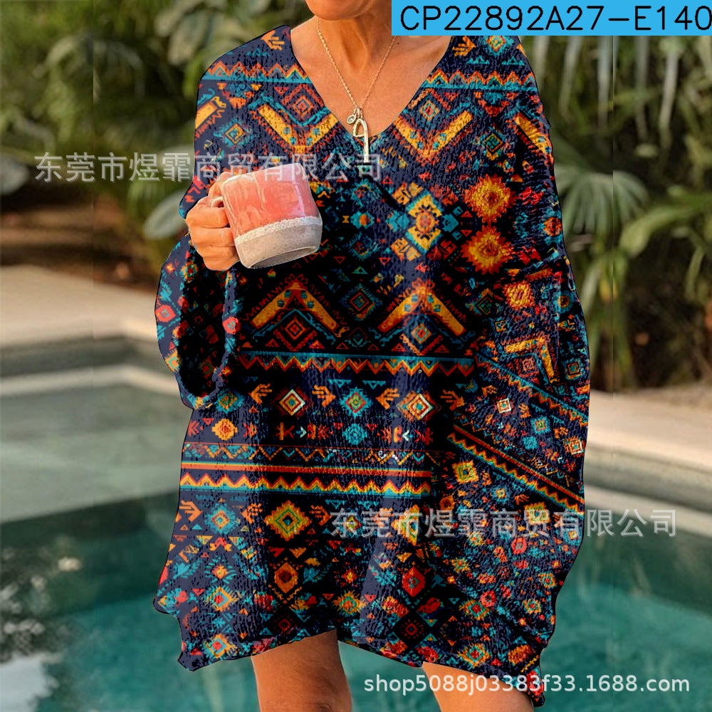 Women’s 3D Art Retro Pullover Sweater Hollow Striped Knit, Loose Fit