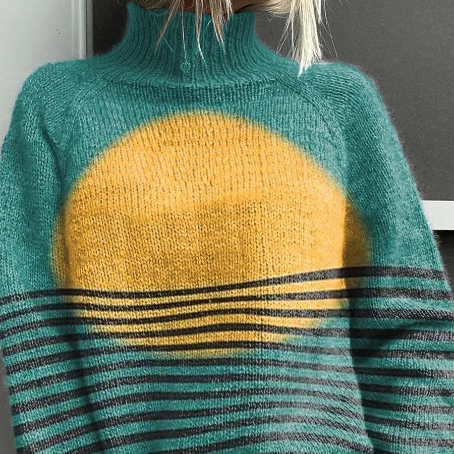  Loose Fit Pullover – E282-12 Model, Polyester Long Sleeve Casual Top