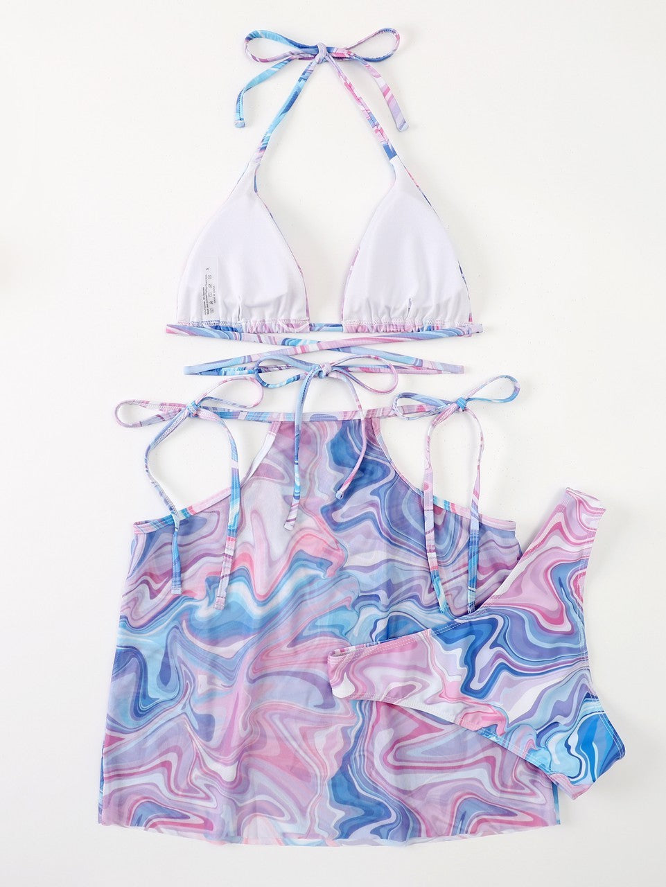 Lavender 3-Piece Bikini Set Women’s Sexy Swimwear
