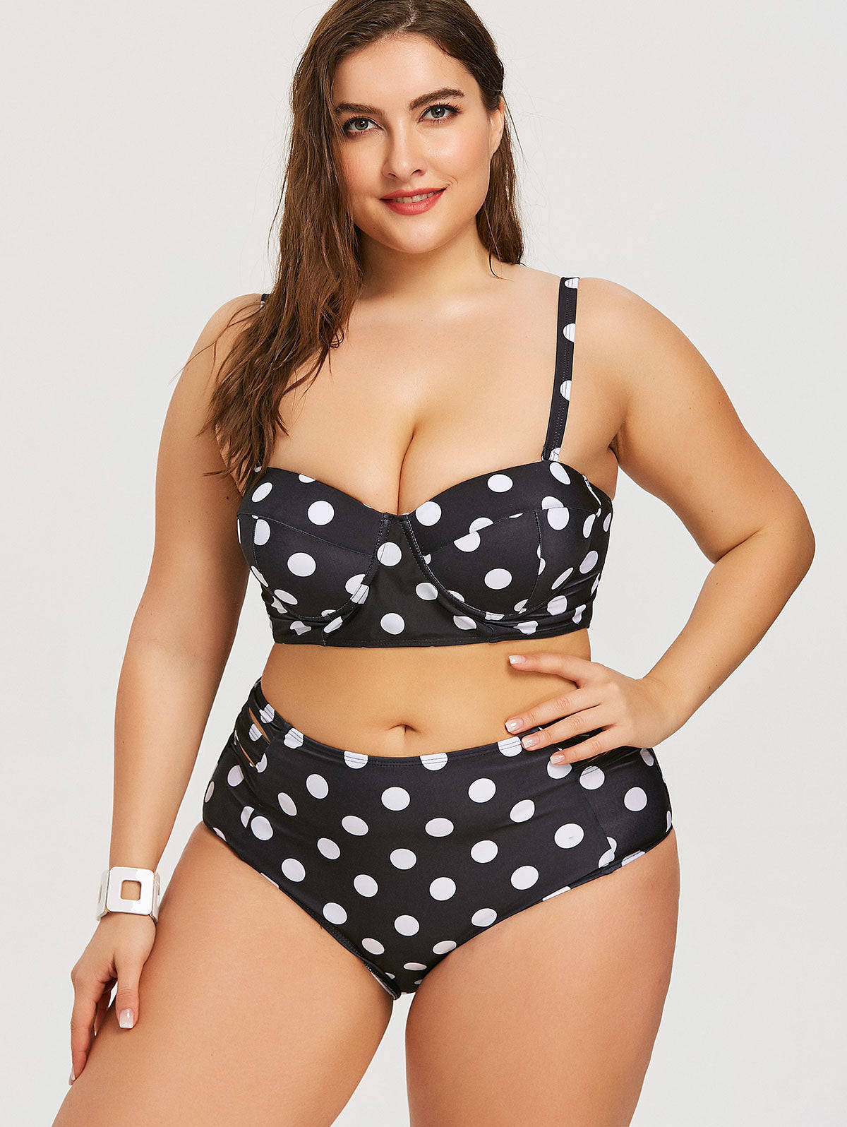 Women’s Plus Size Retro Two-Piece Set Short Sleeve Top & Shorts