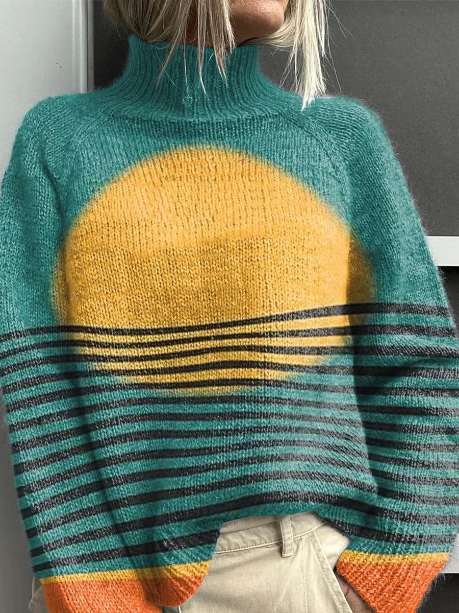Loose Fit Pullover – E282-12 Model, Polyester Long Sleeve Casual Top