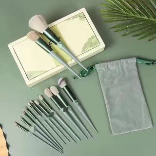 13-Piece Professional Makeup Brush Set with Storage Bag – Soft Synthetic Fiber