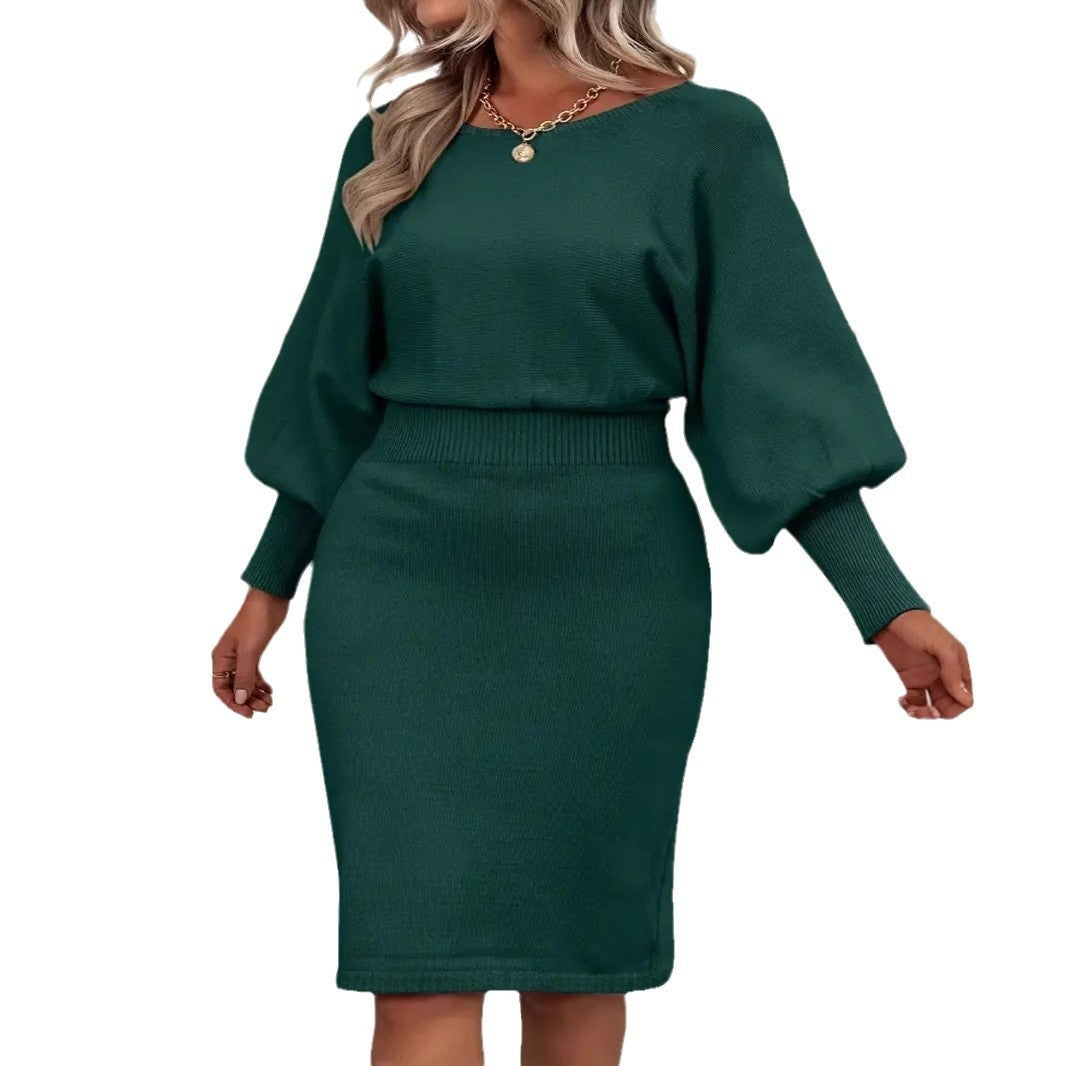 Plus Size Sleeveless Dark Green Bodycon Dress – Elegant Commute Style