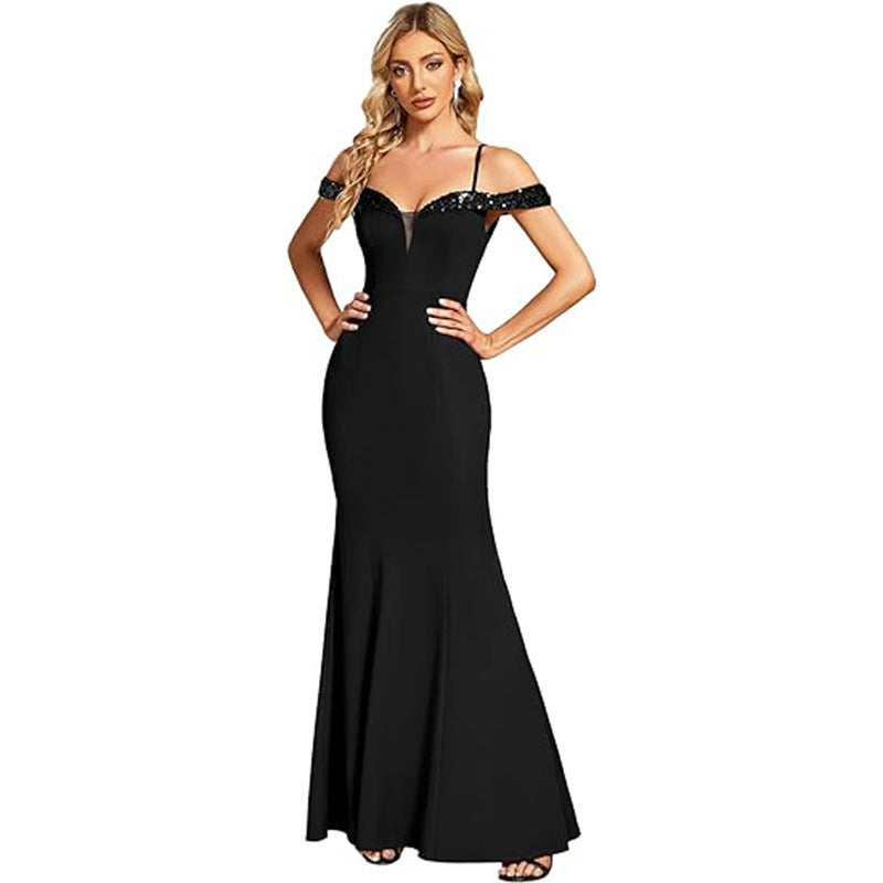 Elegant Short Sleeve Wedding Dress – Wine Red, Black & Navy Blue – US2–US26W