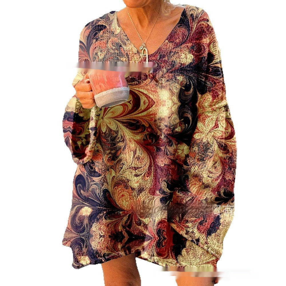 Women’s 3D Art Retro Pullover Sweater Hollow Striped Knit, Loose Fit