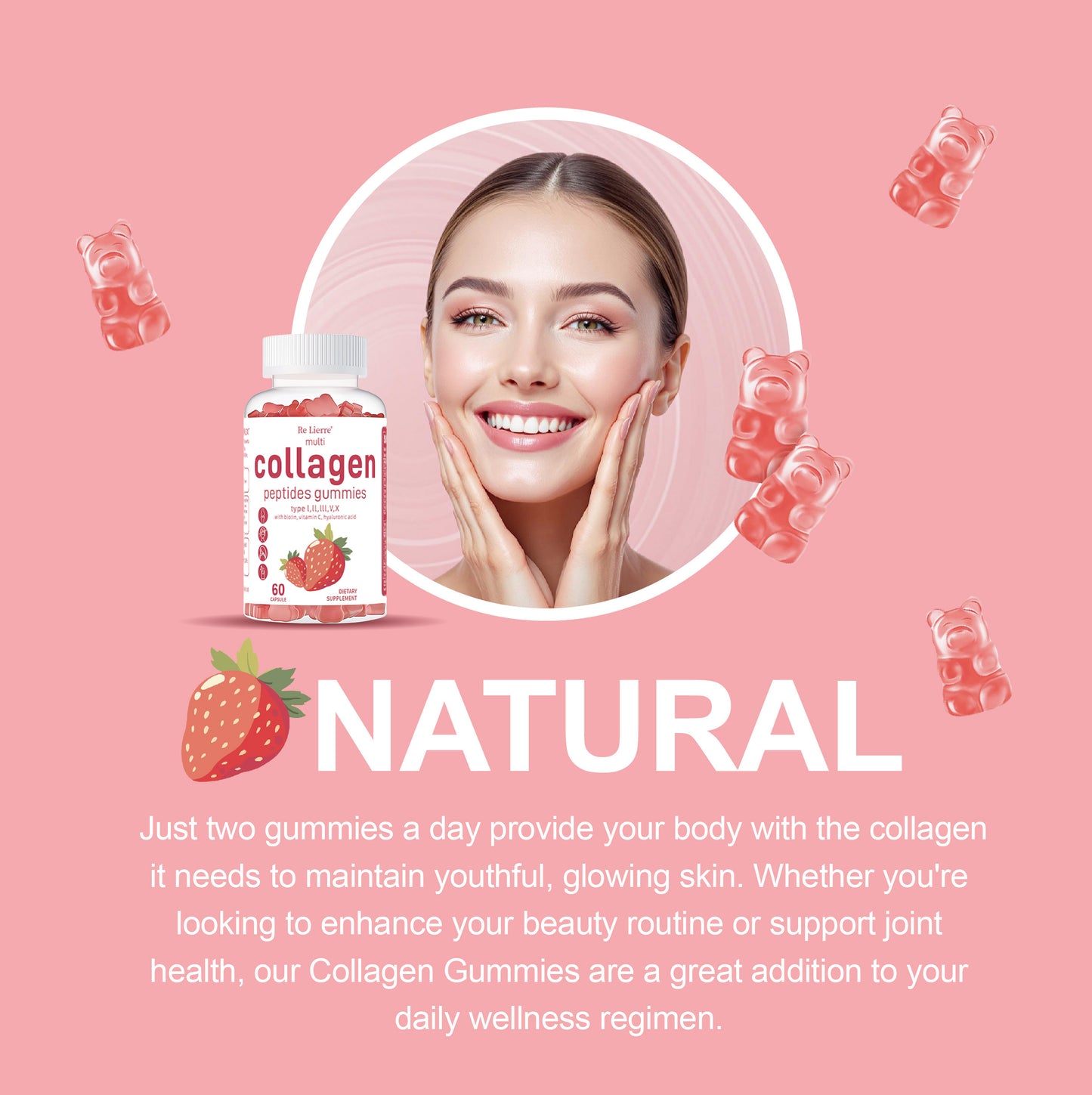 Collagen Peptide Gummies – Skin, Hair & Joint Support
