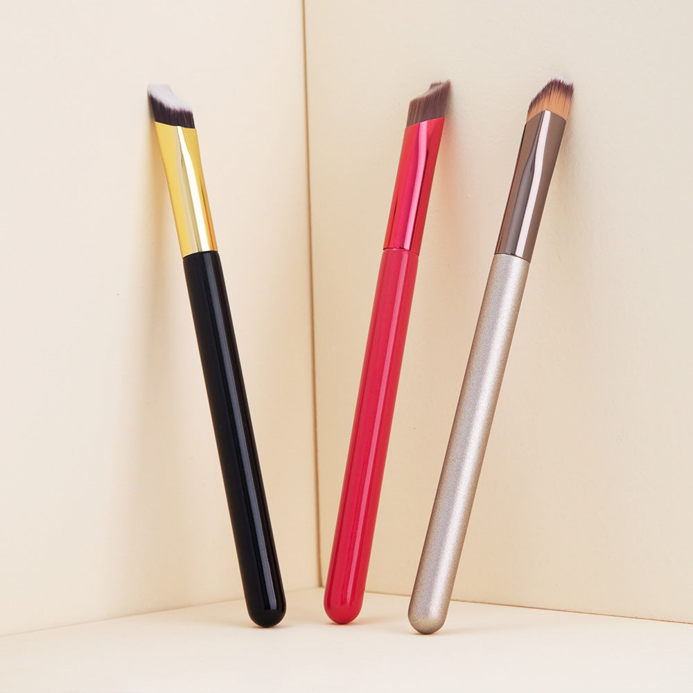 Professional Nylon Makeup Brush – Long Handle with Travel Bag