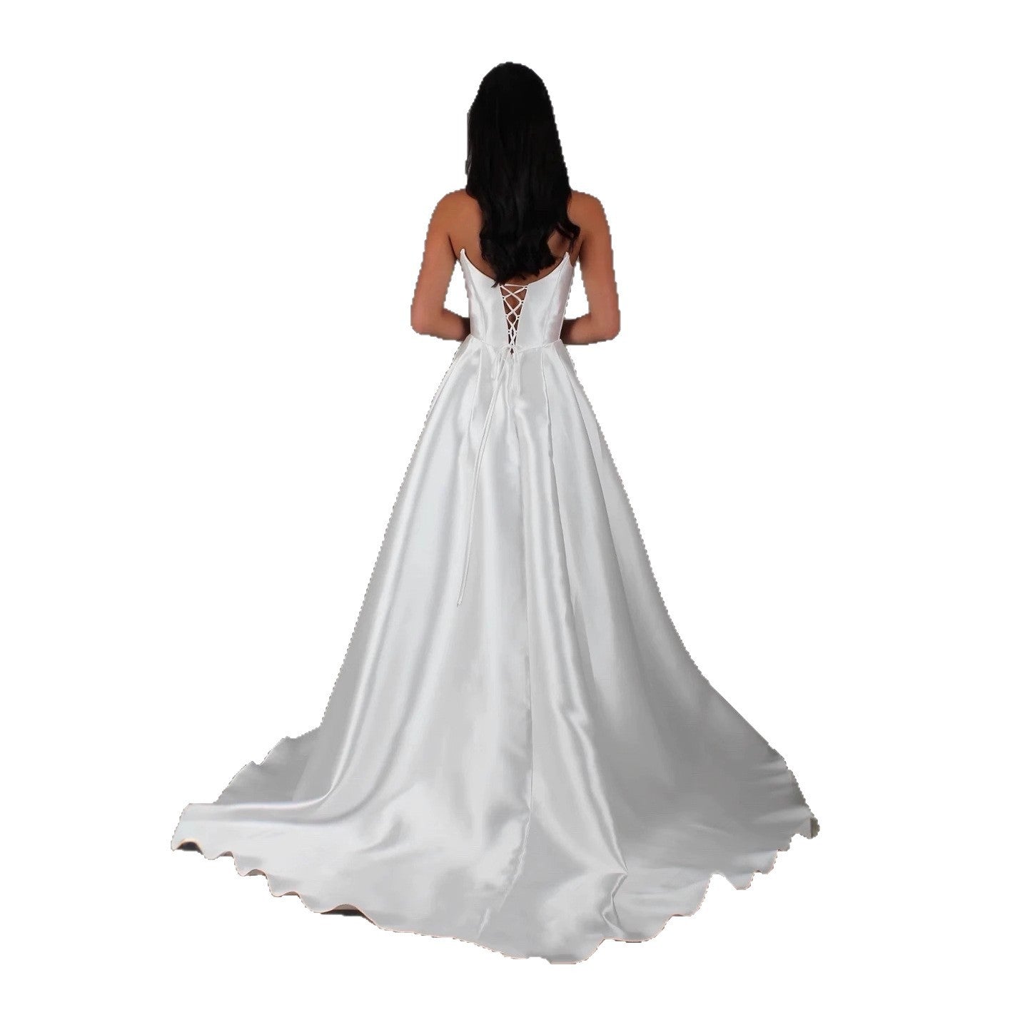 Sleeveless Mid-Waist Long Dress with Folding Details