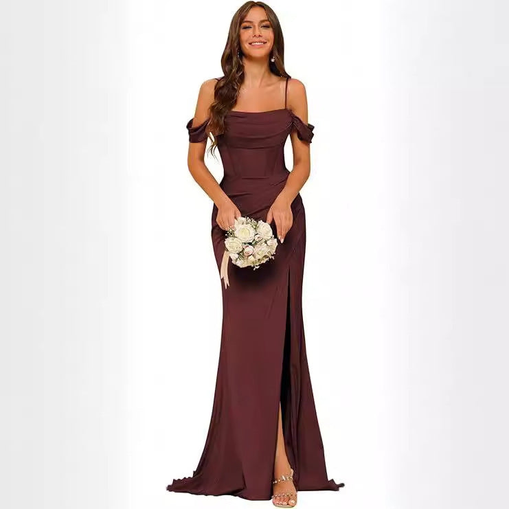 Elegant Sleeveless Wedding & Bridesmaid Long Dress